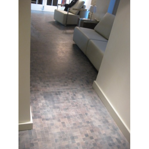 Kit Saving: DC012 (c) White oiling end-grain larch mosaic parquet floor, 46 to 70m2, Work with buffing machine  (DC)