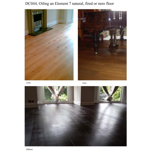 Kit Saving: DC044 (d) Double oiling an Element 7 MA natural, fired or nero floor,  floor, work by hand, 36 to 55m2  (DC)