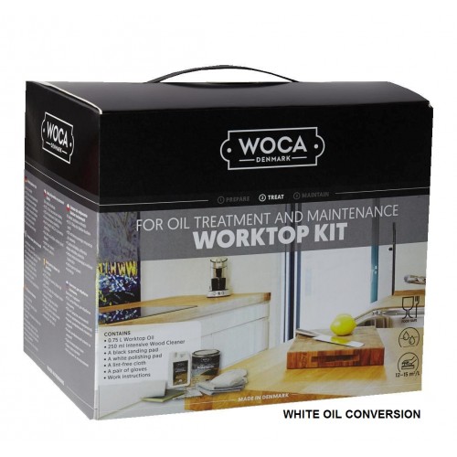 Woca Worktop Oiling Box Kit, White 699975A-W  (DC)