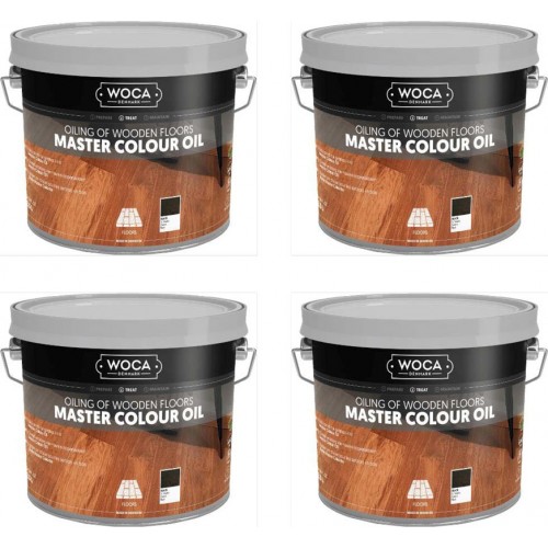 TRADE PRICE! Woca Master Colour Oil Black 120 10ltr total; box of 4 x 2.5L 532025AA (DC)