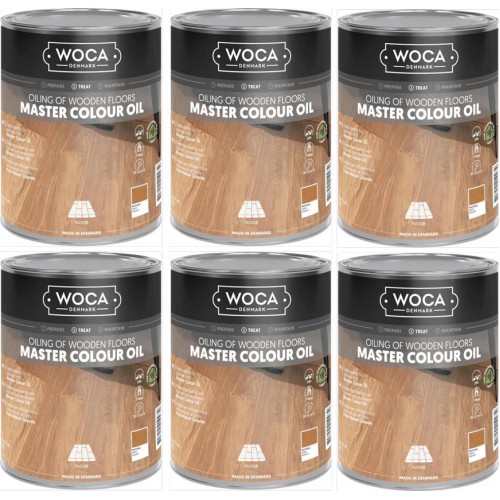 TRADE PRICE! Woca Master Colour Oil Natural 6ltr total; box of 6 x 1L 522072AA (DC)