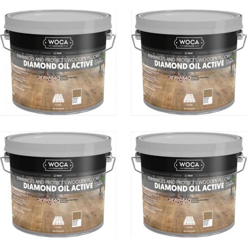 TRADE PRICE! Woca Diamond Oil Active, Sand Grey 10ltr total; box of 4 x 2.5L 565725A (WF)