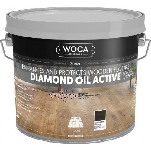 Woca Diamond Oil Active, Smoke Brown 2.5L 566125A (WFS)