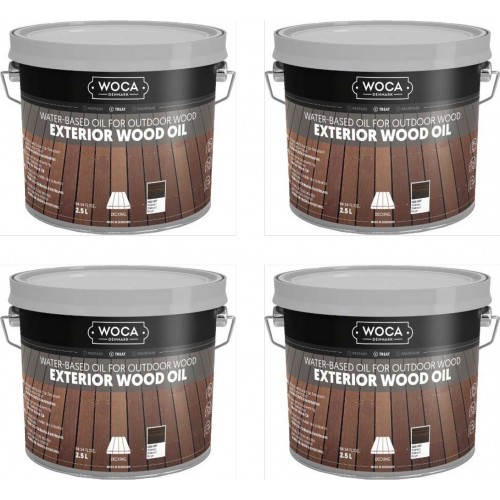 TRADE PRICE! Woca Exterior Wood Oil Walnut 10ltr total; box of 4 x 2.5L 617962A (DC)