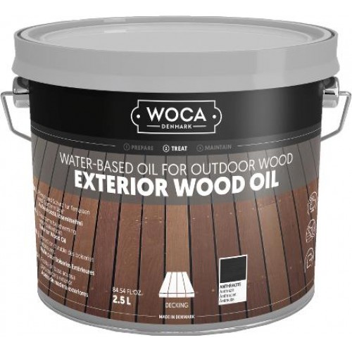 Woca Exterior Wood Oil Anthracite 617963A 2.5L (DC)  
