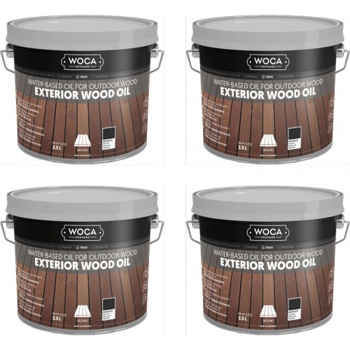 TRADE PRICE! Woca Exterior Wood Oil Anthracite 10ltr total; box of 4 x 2.5L 617963A (DC)