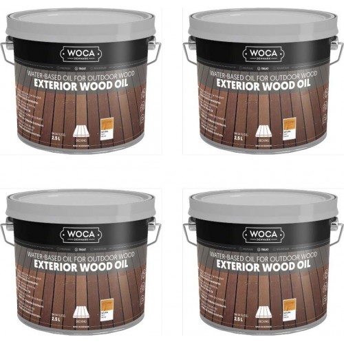 TRADE PRICE! Woca Exterior Wood Oil Natural 10ltr total; box of 4 x 2.5L 617951A (DC)