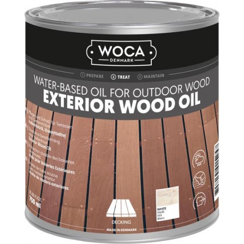 Woca Exterior Wood Oil White 0.75L 617945A (DC)