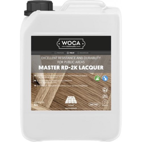 Woca Master RD 2K Lacquer with ISO Hardener, Silk-matt, Glanz 20%, 5.1L 690141A (HA)