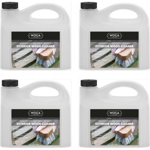 TRADE PRICE! Woca Exterior Wood Cleaner 10ltr total; box of 4 x 2.5L 617925A (DC)