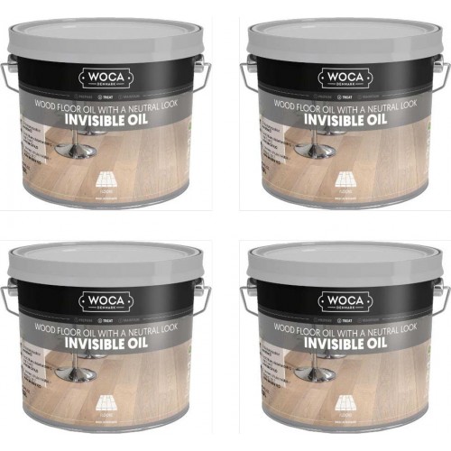 TRADE PRICE! Woca Invisible Oil 10ltr total; box of 4 x 2.5L 525025A (DC)