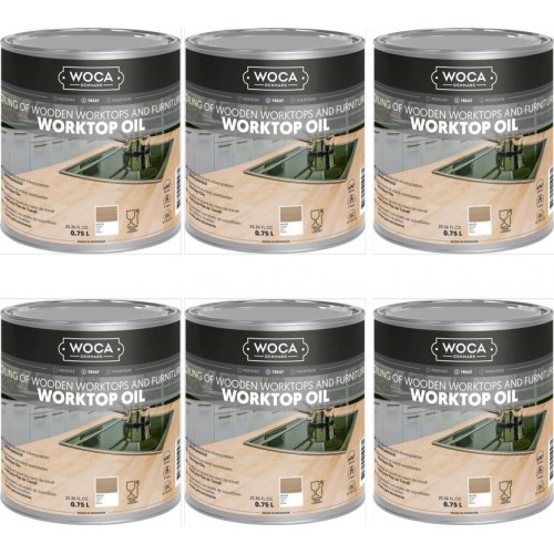 TRADE PRICE! Woca Worktop & furniture Oil White 527814A 4.5ltr total; box of 6 x 0.75L (DC)